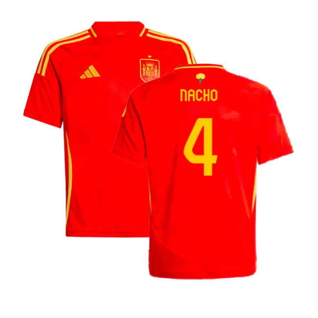 2024-2025 Spain Home Shirt (Kids) (Nacho 4)-SoccerKits Hub | Buy Soccer Jerseys Online